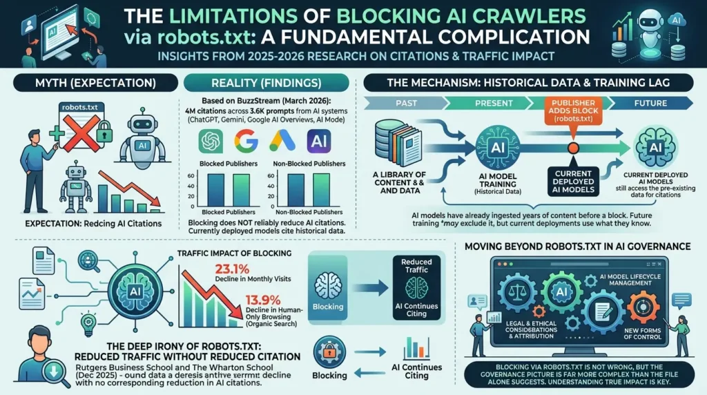 From Crawl Control to AI Governance: The Unintended Evolution of Robots.txt AI blocking research citation rates