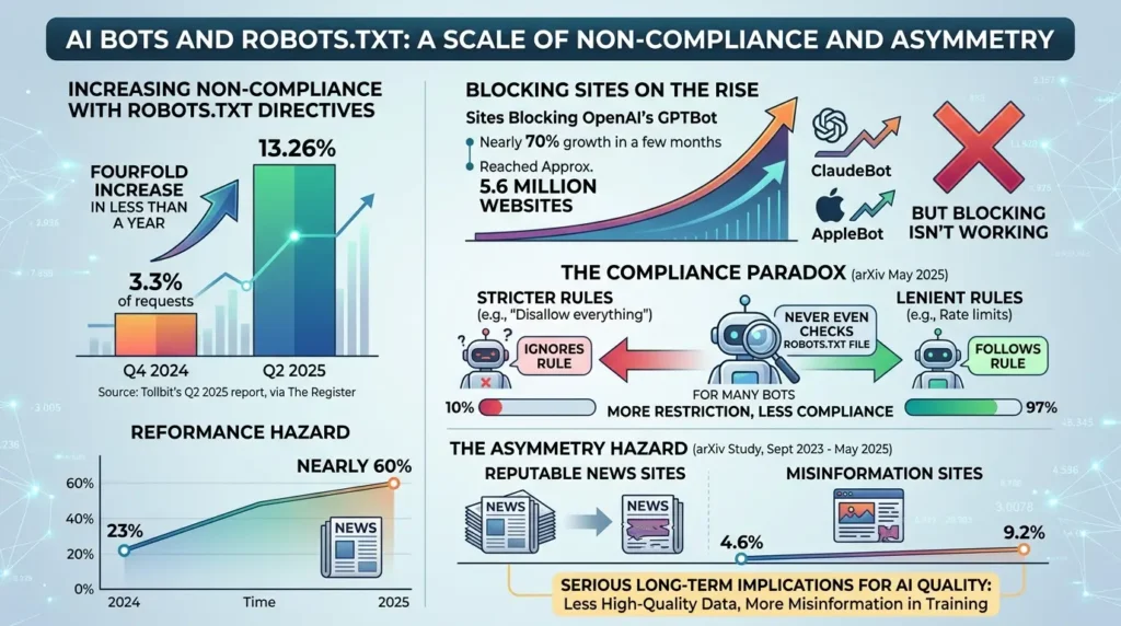 AI bot non-compliance numbers