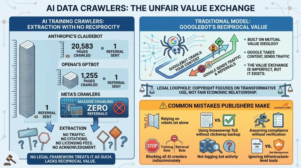 AI crawlers extract content no Reciprocity 