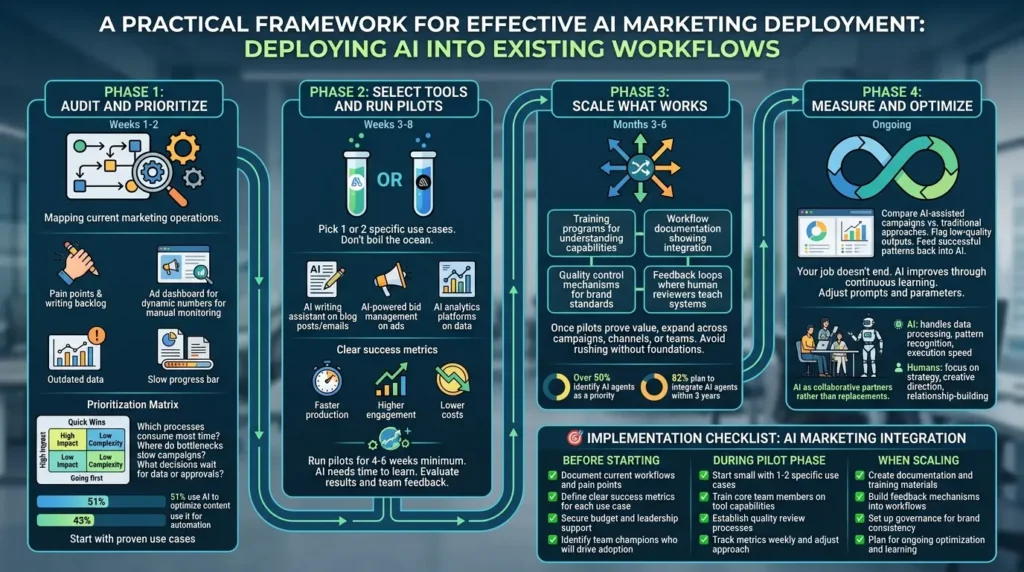 AI in Marketing: Real-World Use Cases, Strategic Impacts & 2030 Growth AI marketing integration framework