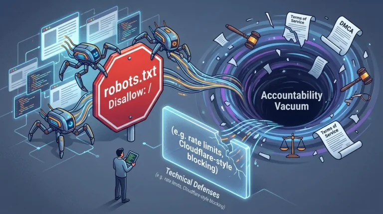 The Accountability Vacuum: Who Is Legally Responsible When AI Crawlers Ignore Robots.txt? Accountability vacuum AI crawler