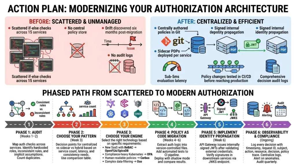 Action Plan Modernizing Authorization Architecture