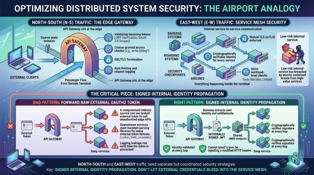 Airport analogy for traffic security