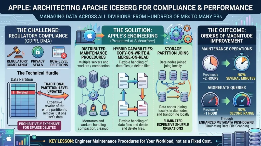 Apple Iceberg maintenance compliance