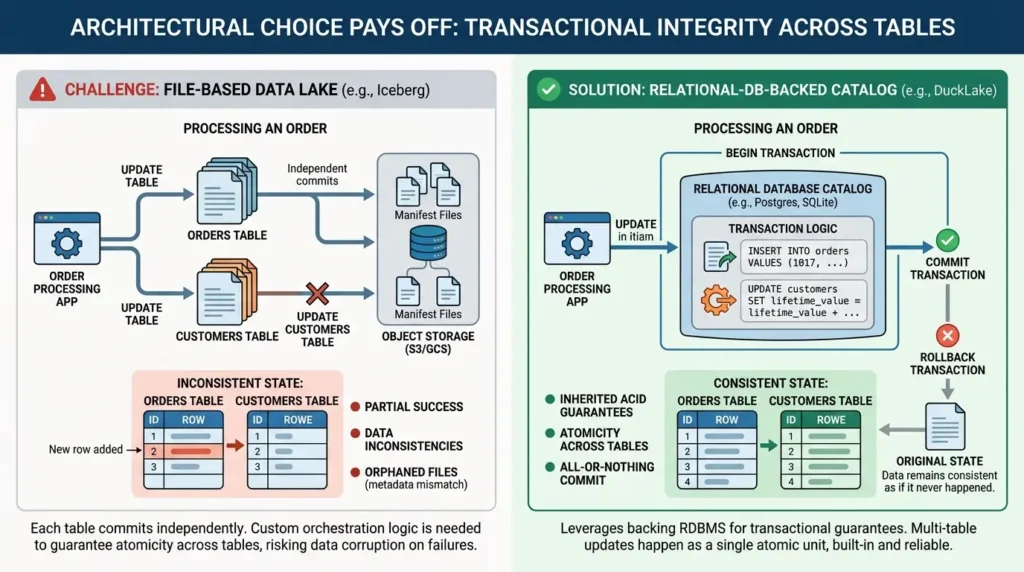 Atomic multi-table transaction