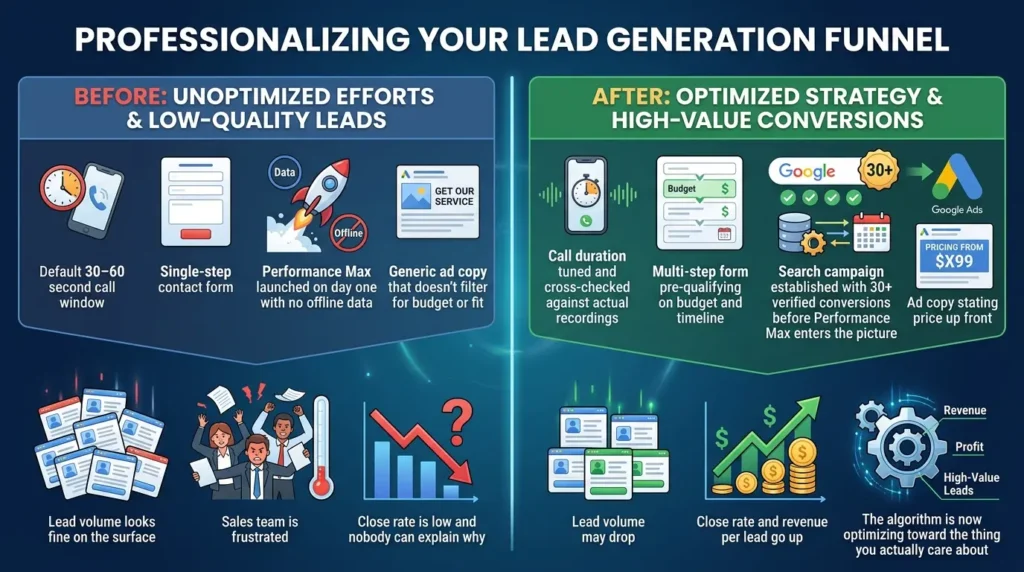 Before and after campaign optimization 