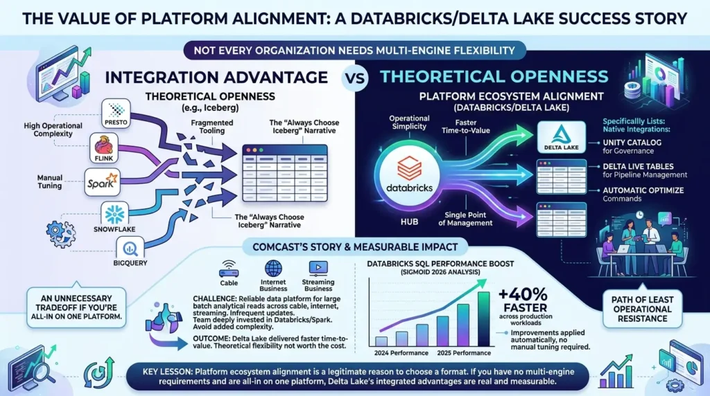 Apache Iceberg vs Delta Lake vs Apache Hudi: How to Choose the Right Table Format in 2026 Comcast data platform Delta Lake