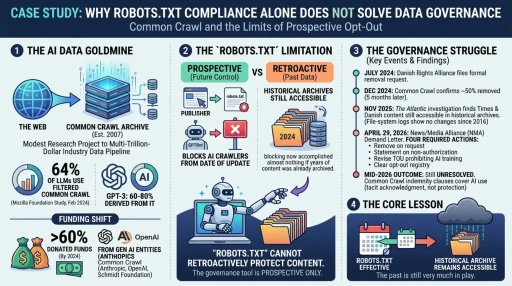 From Crawl Control to AI Governance: The Unintended Evolution of Robots.txt Common Crawl data governance problems