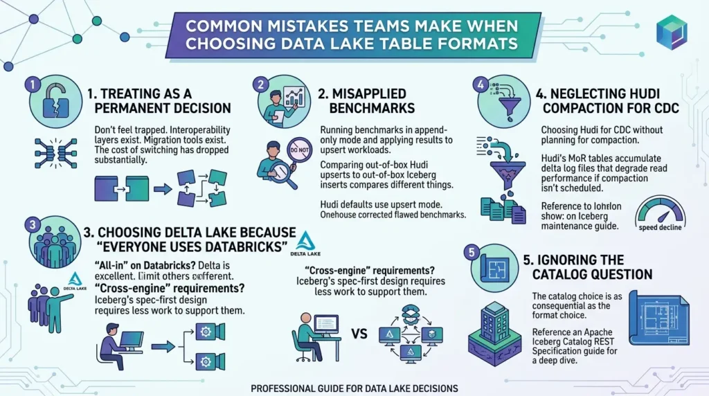 Apache Iceberg vs Delta Lake vs Apache Hudi: How to Choose the Right Table Format in 2026 Common mistakes choosing data lake