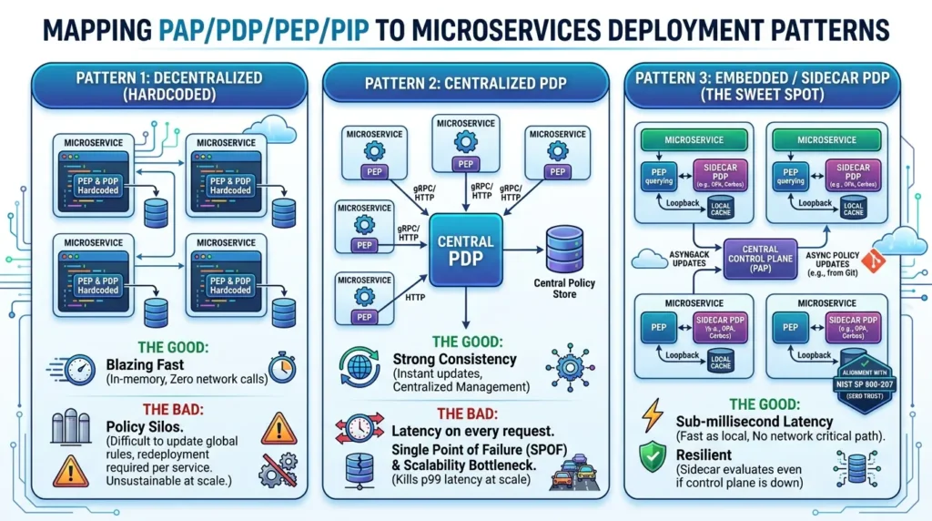 Deployment patterns for authorization