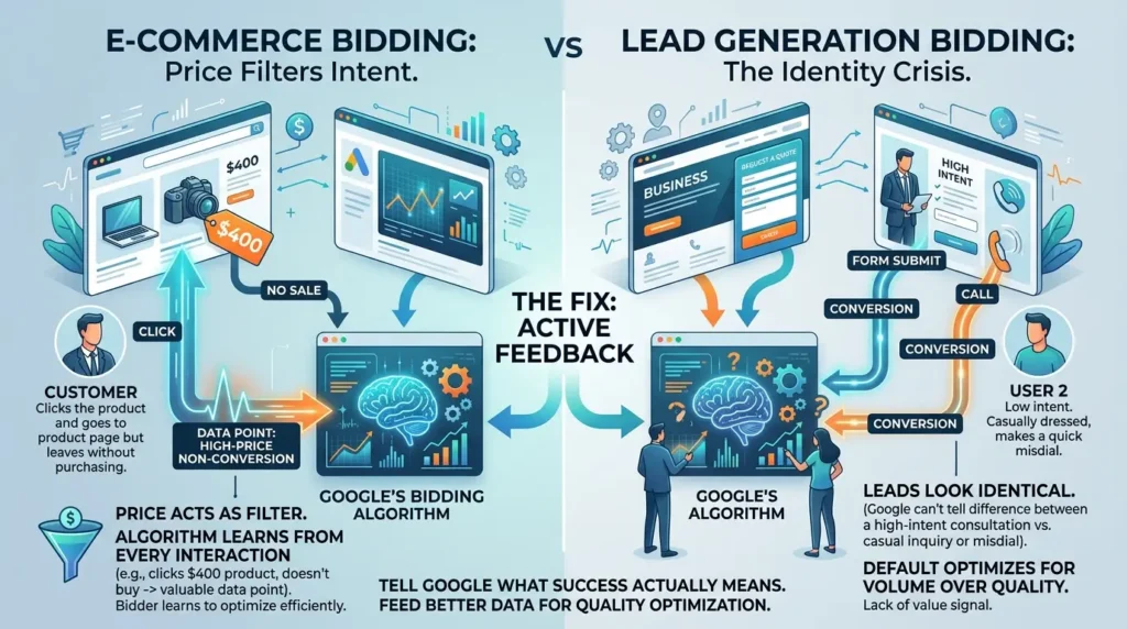 E-commerce price filtering vs lead Generation 