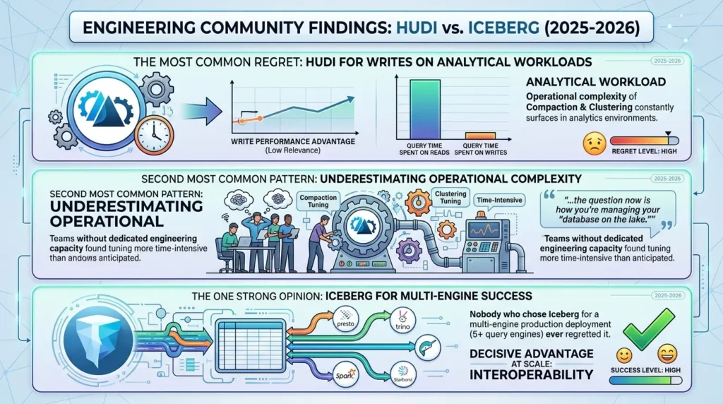 Apache Iceberg vs Delta Lake vs Apache Hudi: How to Choose the Right Table Format in 2026 Hudi vs. Iceberg