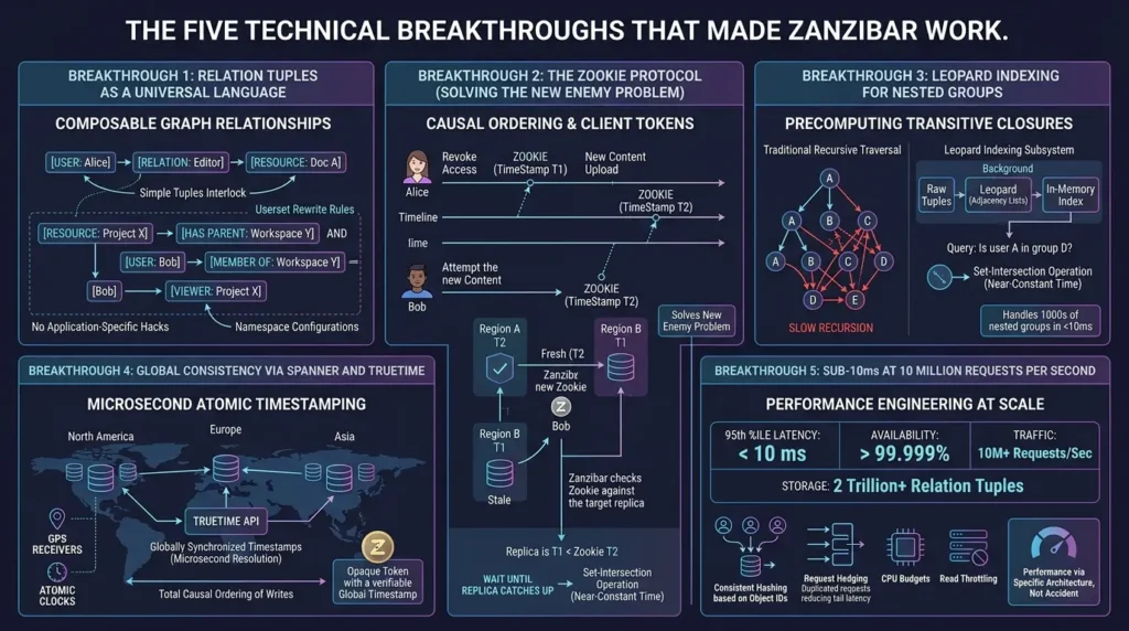 Why Google Zanzibar Changed Security Forever The Five Technical Breakthroughs
