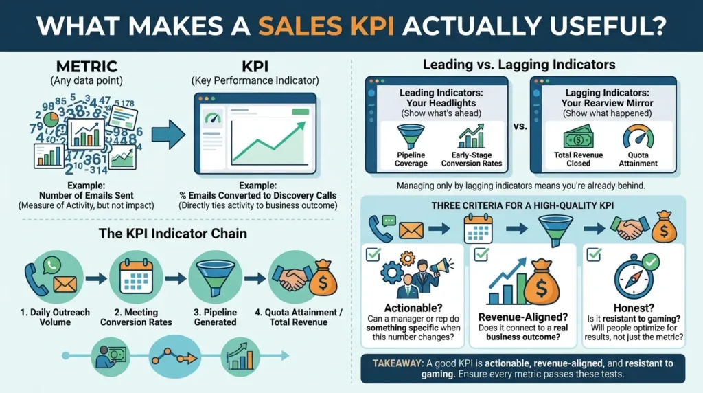Sales KPIs in 2026: The 15 Metrics That Actually Move Revenue (Benchmarks from 938 Companies) Sales KPIs useful business outcomes