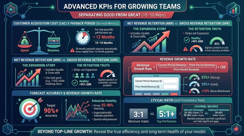 Sales KPIs in 2026: The 15 Metrics That Actually Move Revenue (Benchmarks from 938 Companies) Advanced KPIs for Growing Teams