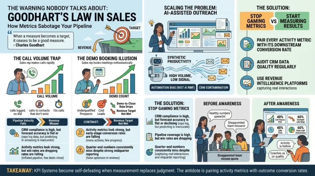 Sales KPIs in 2026: The 15 Metrics That Actually Move Revenue (Benchmarks from 938 Companies) Goodhart's Law in Sales