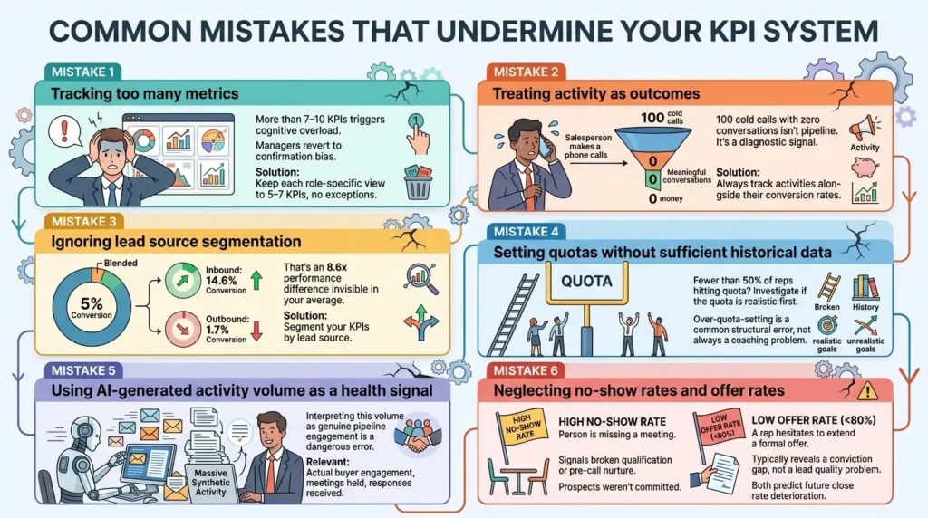 Sales KPIs in 2026: The 15 Metrics That Actually Move Revenue (Benchmarks from 938 Companies) Common KPI System Mistakes