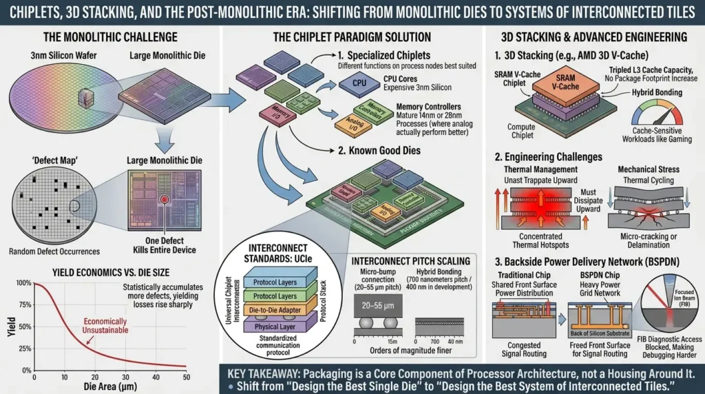 CPU Architecture Explained: The Complete Guide to Processor Design Evolution Chiplets, 3D Stacking, Post-Monolithic