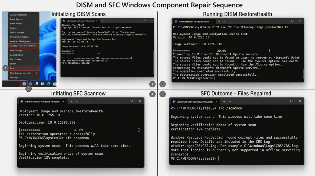 Repair corrupted Windows system