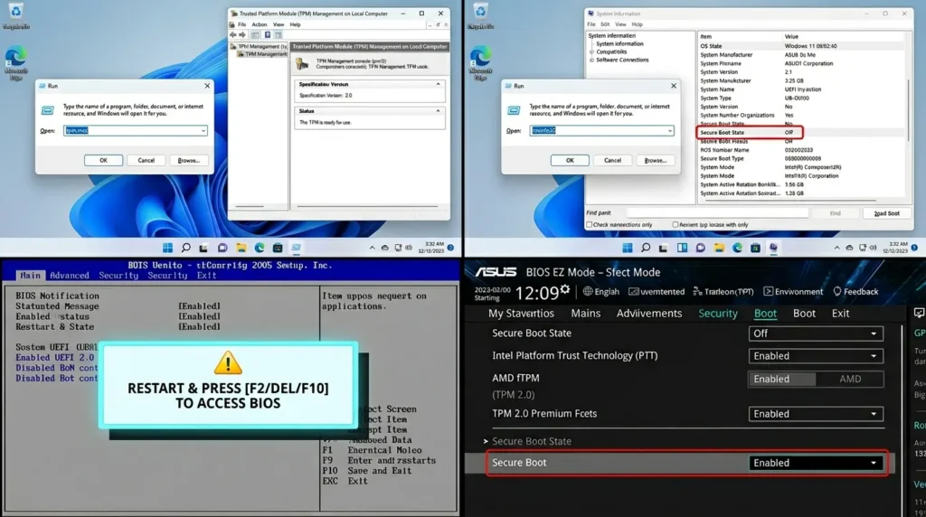 Verify hardware TPM Secure Boot