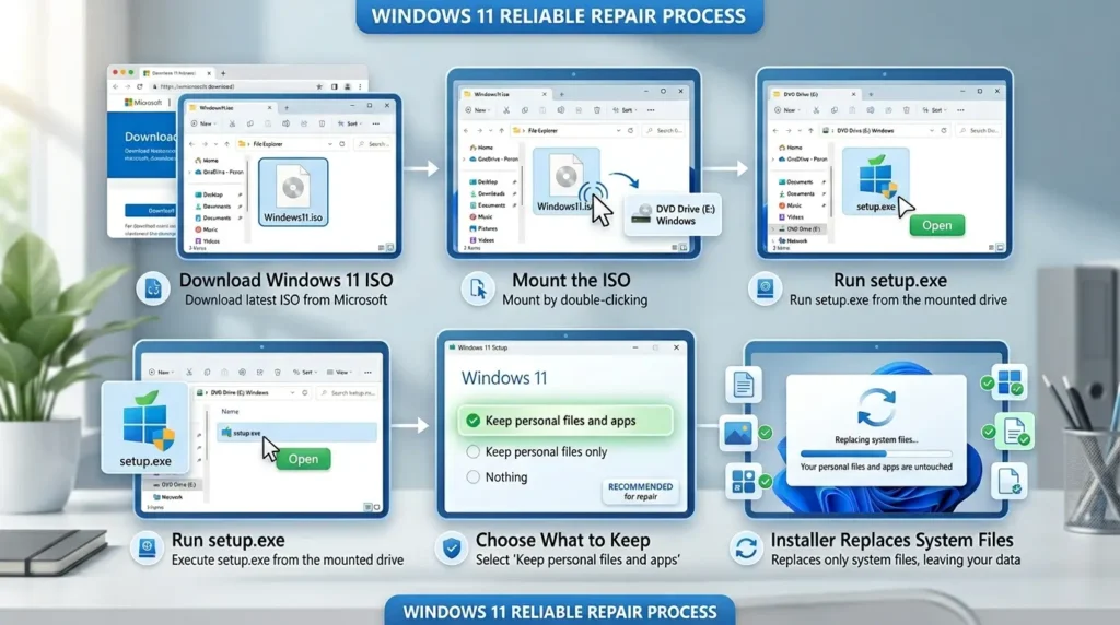 Windows 11 ISO upgrade option