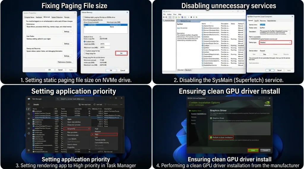 Fixing paging file static size