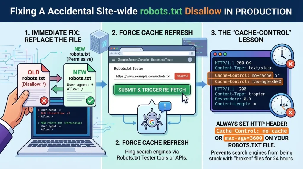 Fixing robots.txt production error