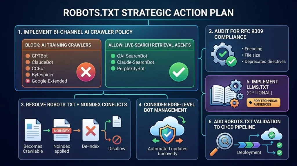 Robots.txt action plan recommended