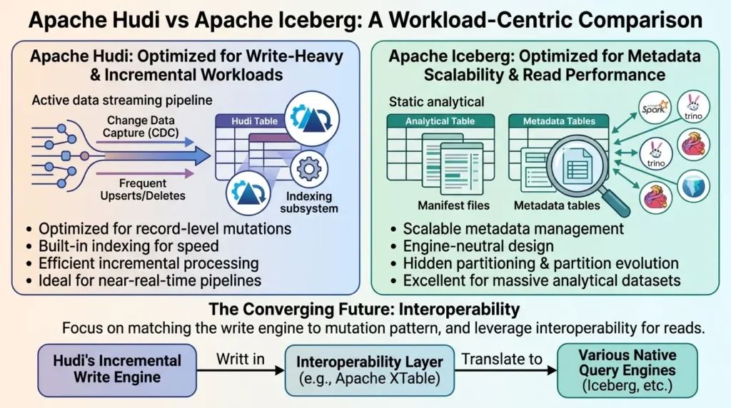 Hudi vs Iceberg workload comparison