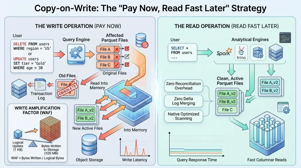 Copy-on-Write vs Merge-on-Read: The Real Trade-Offs Nobody Explains Properly Copy-on-Write strategy explained