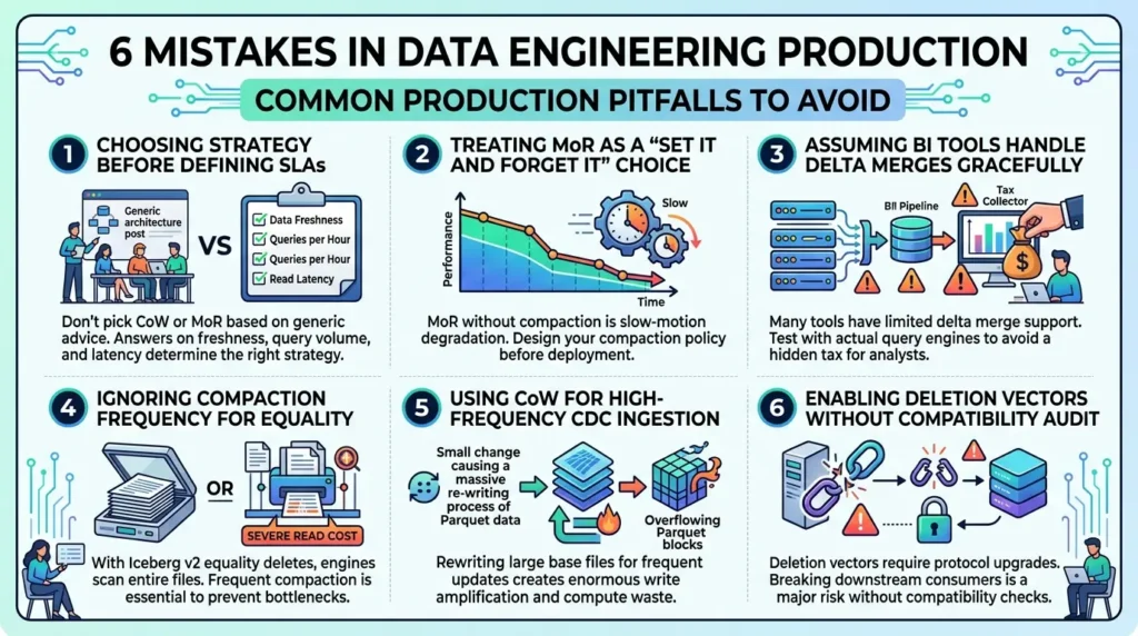 Copy-on-Write vs Merge-on-Read: The Real Trade-Offs Nobody Explains Properly Production mistakes in data storage