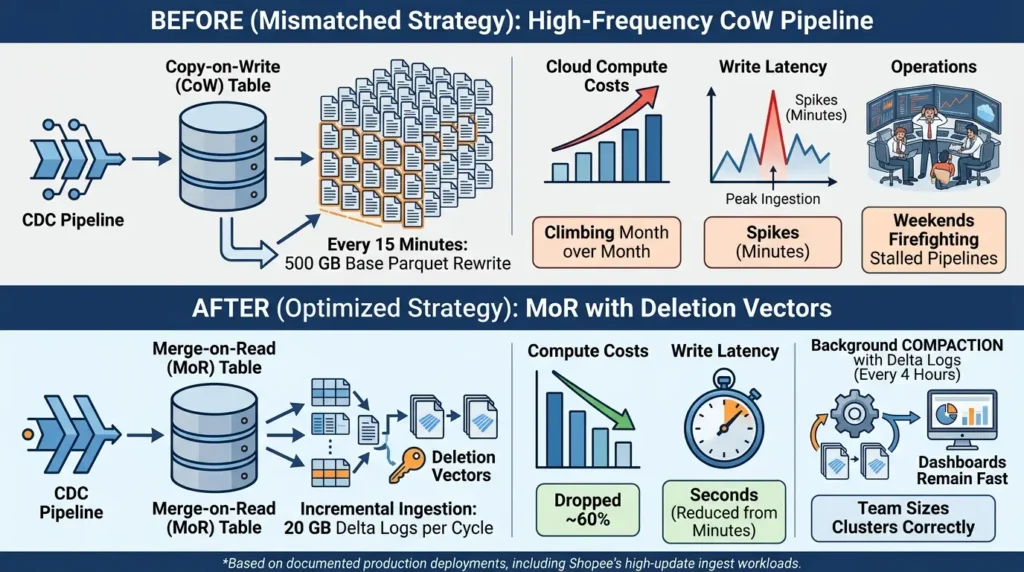 Copy-on-Write vs Merge-on-Read: The Real Trade-Offs Nobody Explains Properly Retail data team pipeline strategy