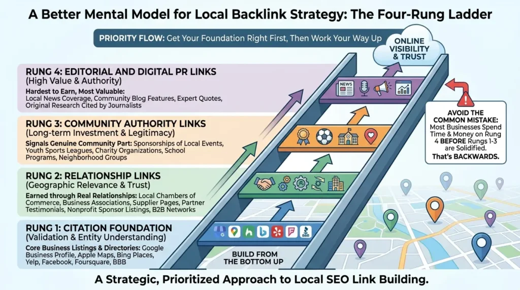 Local SEO link building ladder