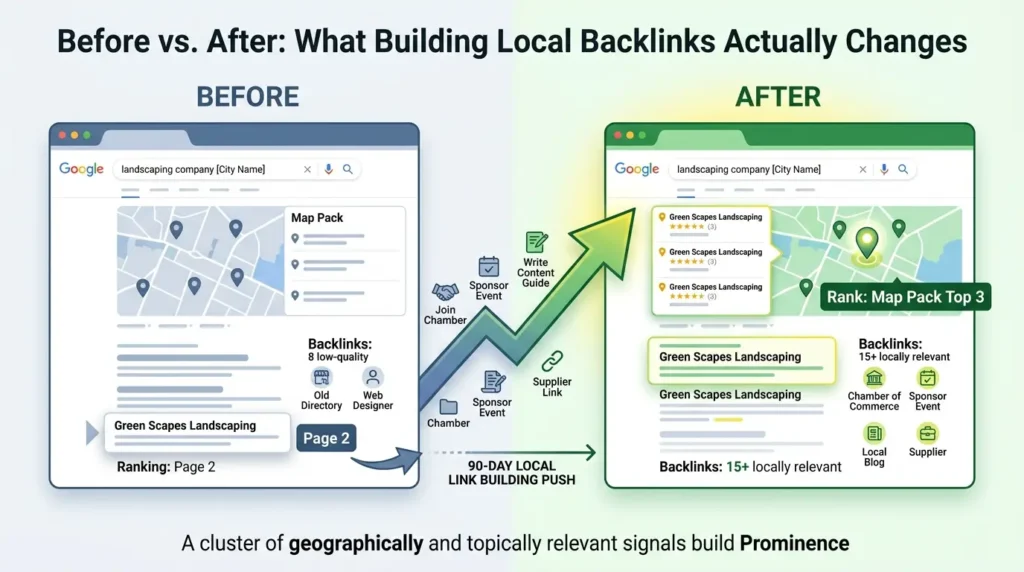 Local backlinks change landscape
