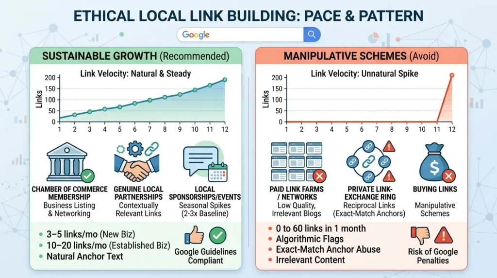 Link building pace and pattern