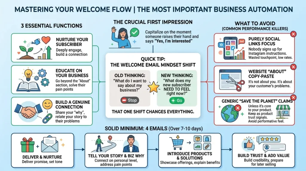 5 Email Automations Every Ecommerce Business Needs Welcome series automation for business