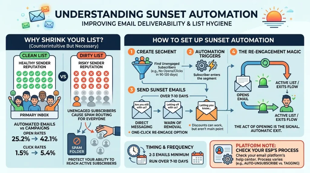 5 Email Automations Every Ecommerce Business Needs Sunset automation for email list