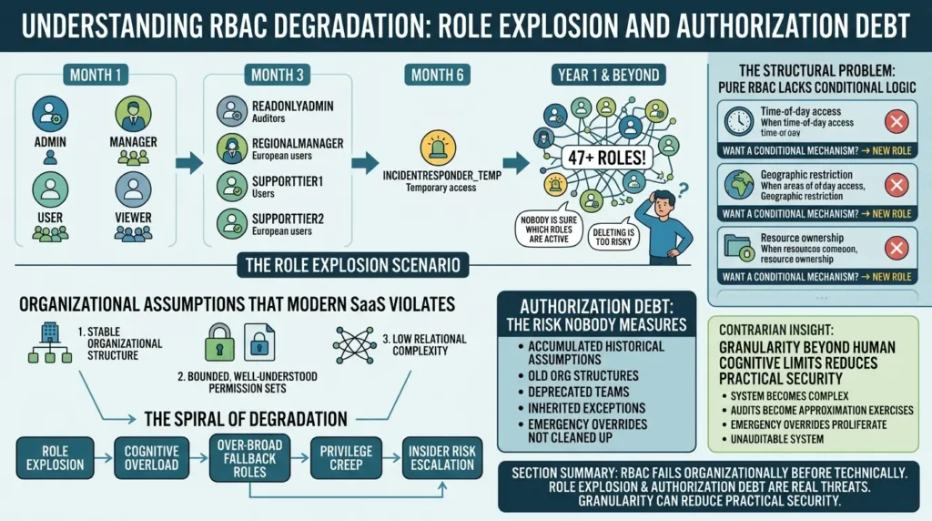 Modern Authorization Models Explained: RBAC, ABAC, ReBAC and Policy Engines (2026 Guide) RBAC fails organizationally