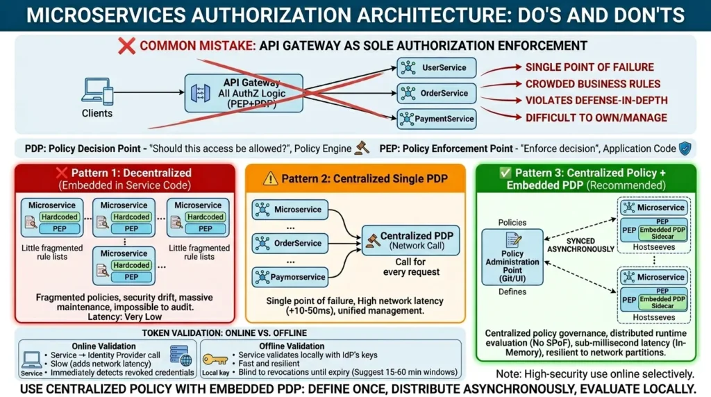 Modern Authorization Models Explained: RBAC, ABAC, ReBAC and Policy Engines (2026 Guide) Microservices authorization patterns