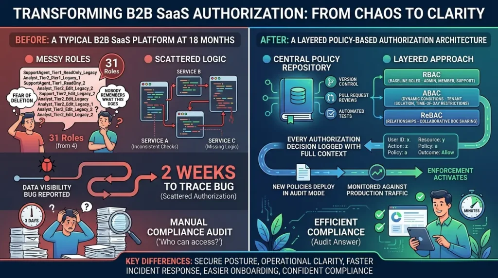 Modern Authorization Models Explained: RBAC, ABAC, ReBAC and Policy Engines (2026 Guide) SaaS platform transformation