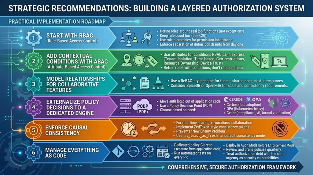 Modern Authorization Models Explained: RBAC, ABAC, ReBAC and Policy Engines (2026 Guide) Strategic Recommendations Layere