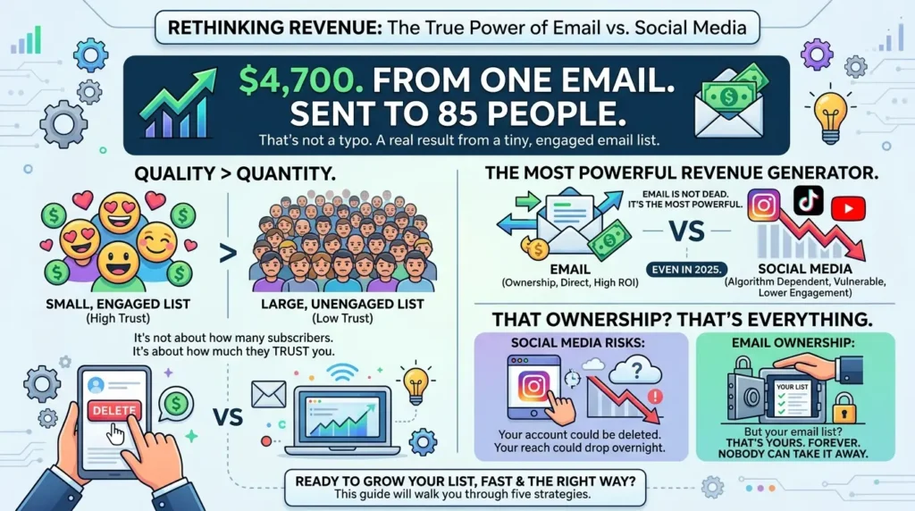 How to Build Your Email List Fast: 5 Proven Strategies That Actually Work Email marketing revenue generation