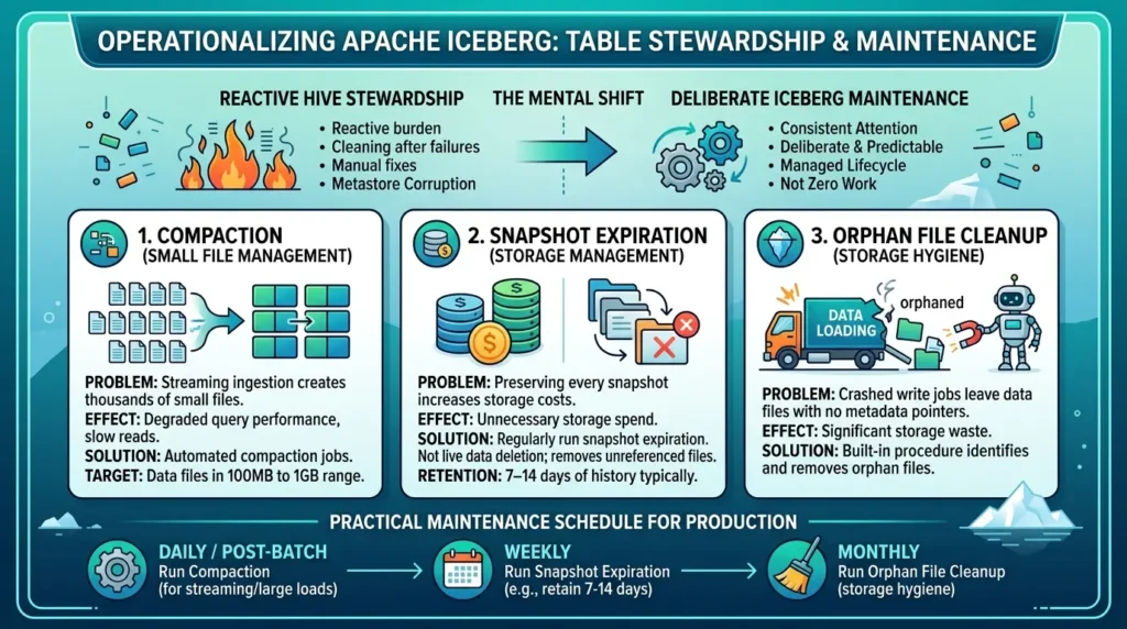 Iceberg table maintenance workflow