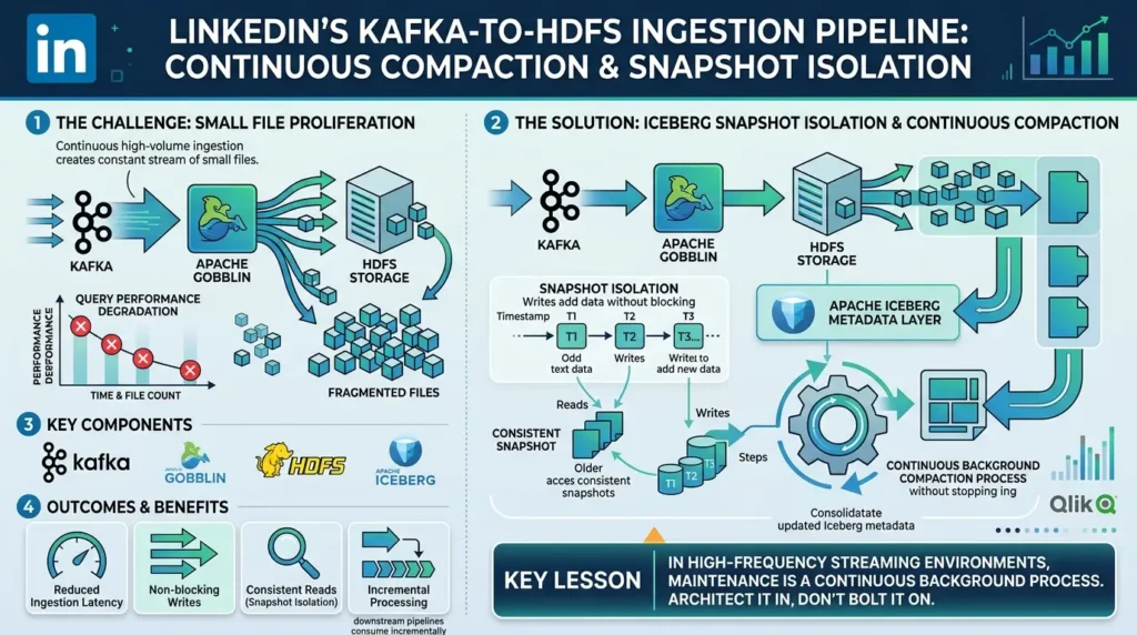 LinkedIn Kafka HDFS Iceberg pipeline