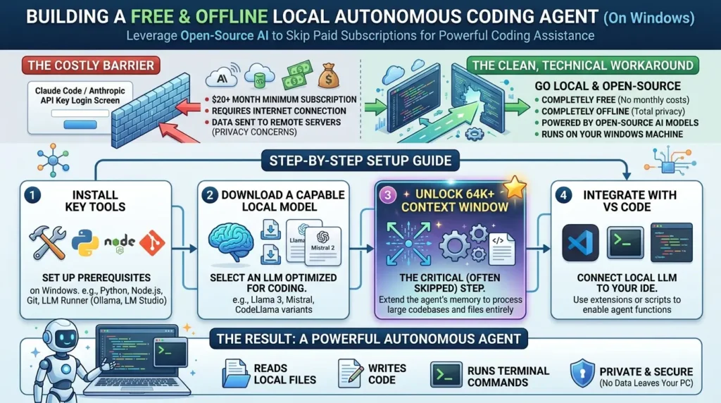Local autonomous coding agent setup