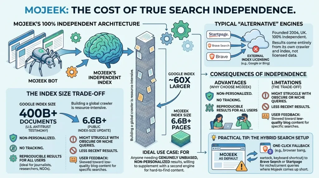 Mojeek search engine independence