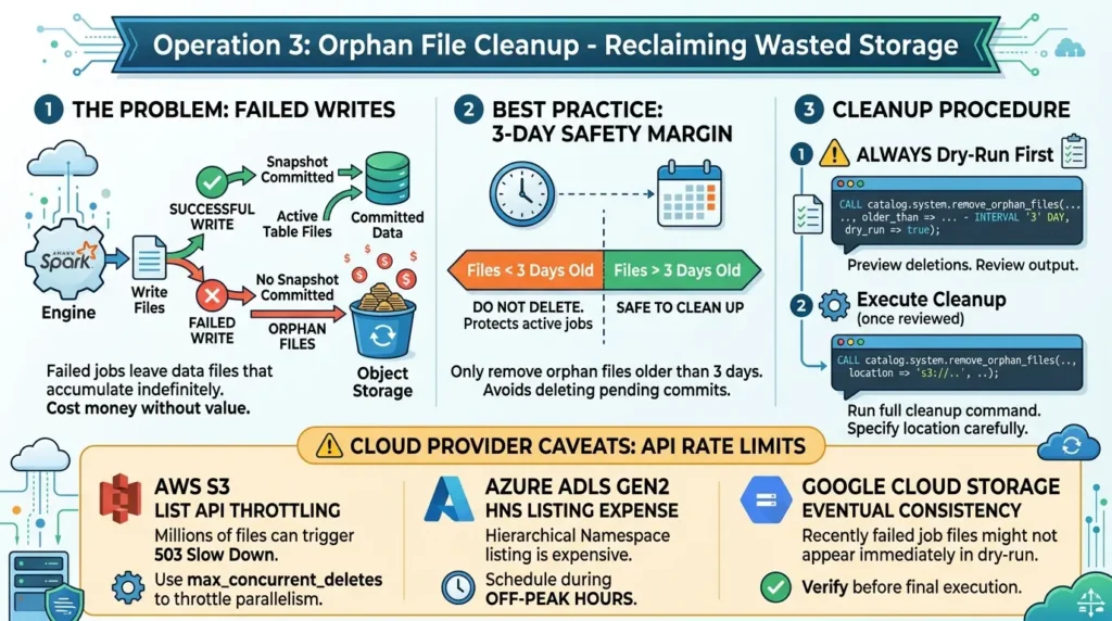 Orphan file cleanup procedure