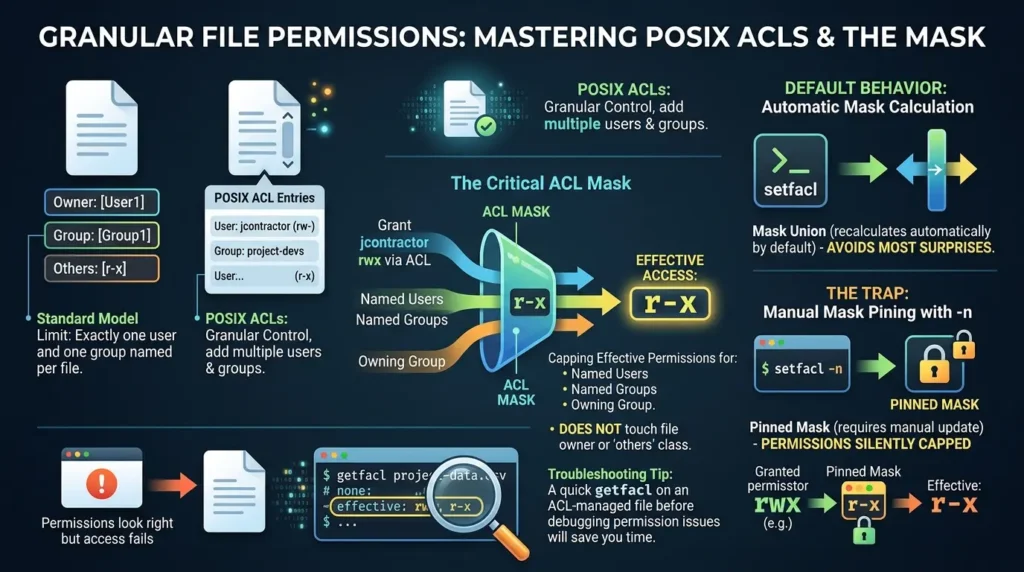 POSIX ACLs for file permissions