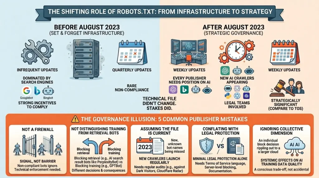 From Crawl Control to AI Governance: The Unintended Evolution of Robots.txt Robots.txt evolution and AI crawl