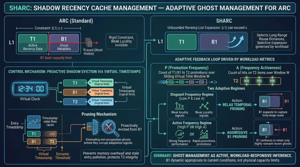 SHARC cache replacement algorithm